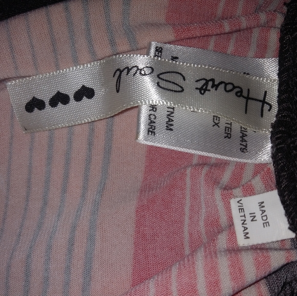 Heart Soul M Y2K Diagonal Striped Disco Special Bubble Hem Top in Retro Style - Picture 4 of 7